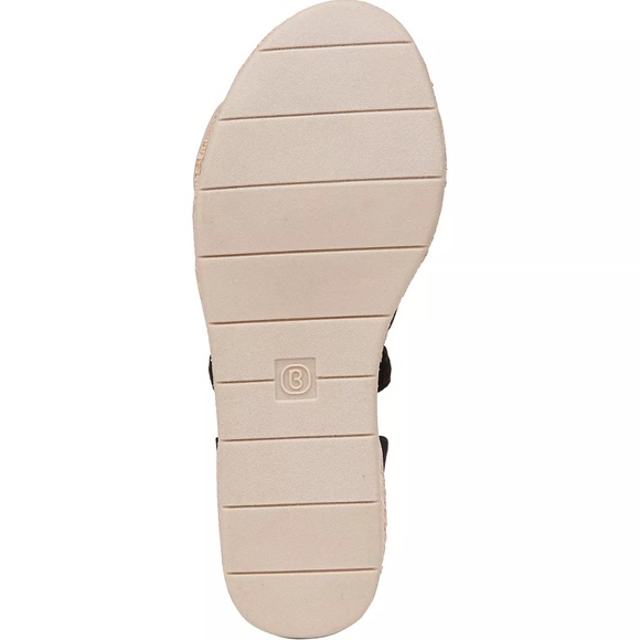 Brand New! BZees Bali Wedge Sandal Black Back Zipper Size 7 WIDE w/Original Box - Picture 7 of 8